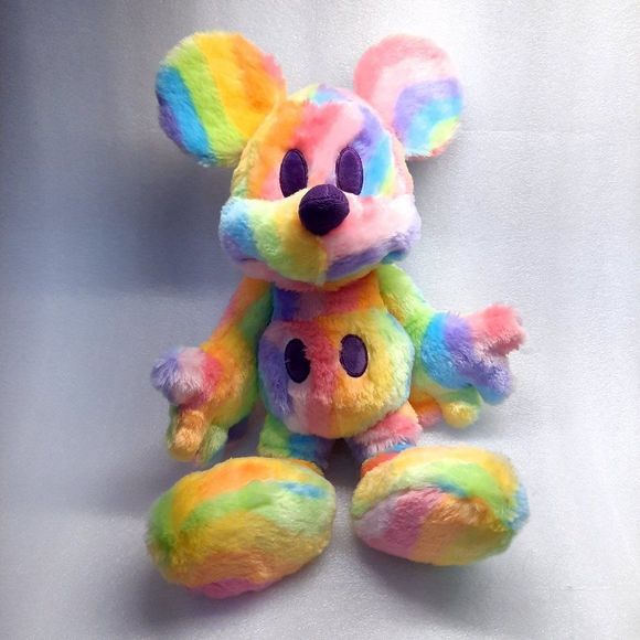 Disney | Toys | Rare Disney Parks Rainbow Pastel Tie Dye Mickey Mouse ...